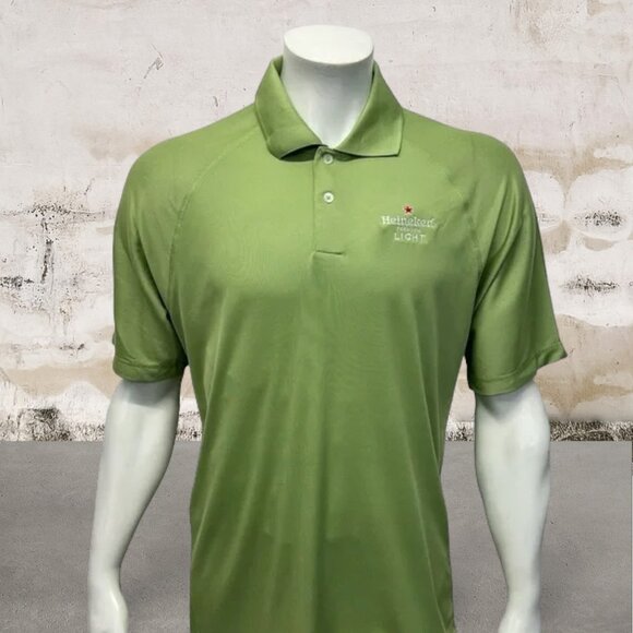 NWT Heineken Premium Light Beer Adidas Climacool Mesh Vented Golf Polo Shirt MD - Picture 3 of 14